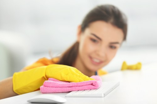 Kidbrooke carpet cleaning service preparing a carpet for drying